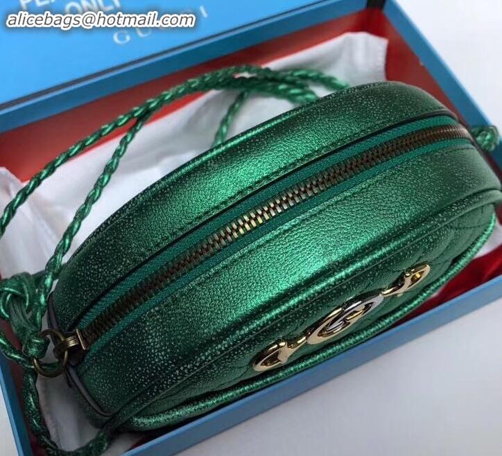 Stylish Gucci Laminated Leather Mini Shoulder Bag 534951 Green 2019