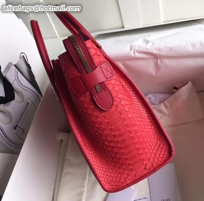 Purchase Celine Python Luggage Micro Bag C090901 Red