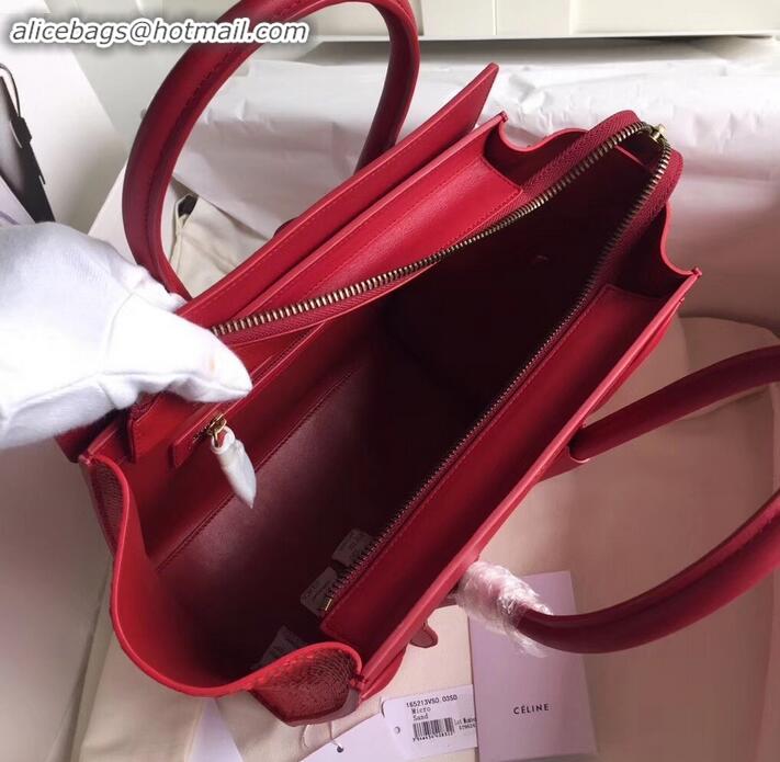 Purchase Celine Python Luggage Micro Bag C090901 Red