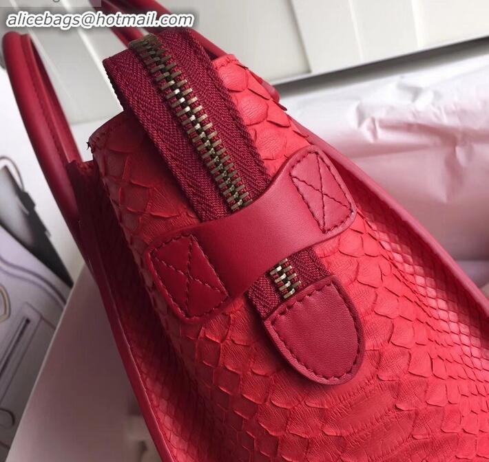 Purchase Celine Python Luggage Micro Bag C090901 Red