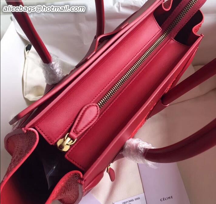 Purchase Celine Python Luggage Micro Bag C090901 Red