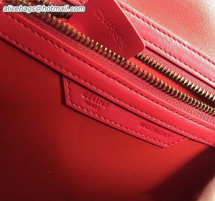 Purchase Celine Python Luggage Micro Bag C090901 Red