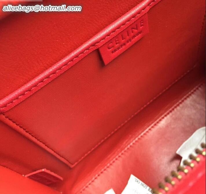 Good Quality Celine Python Luggage Nano Bag C090901 Red