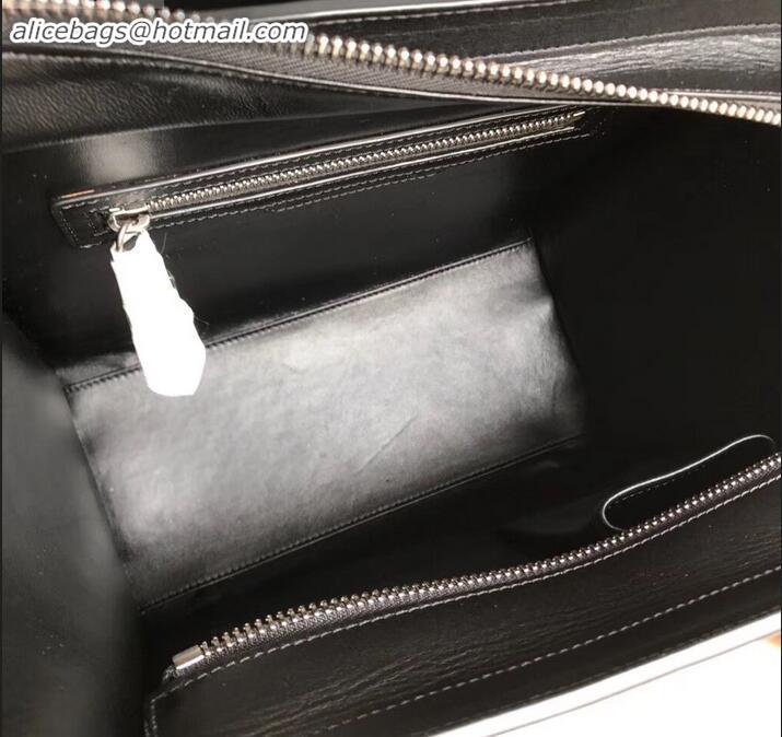 Unique Style Celine Micro Luggage Bag in Original Smooth Calfskin Black/Caramel/Apricot C090904