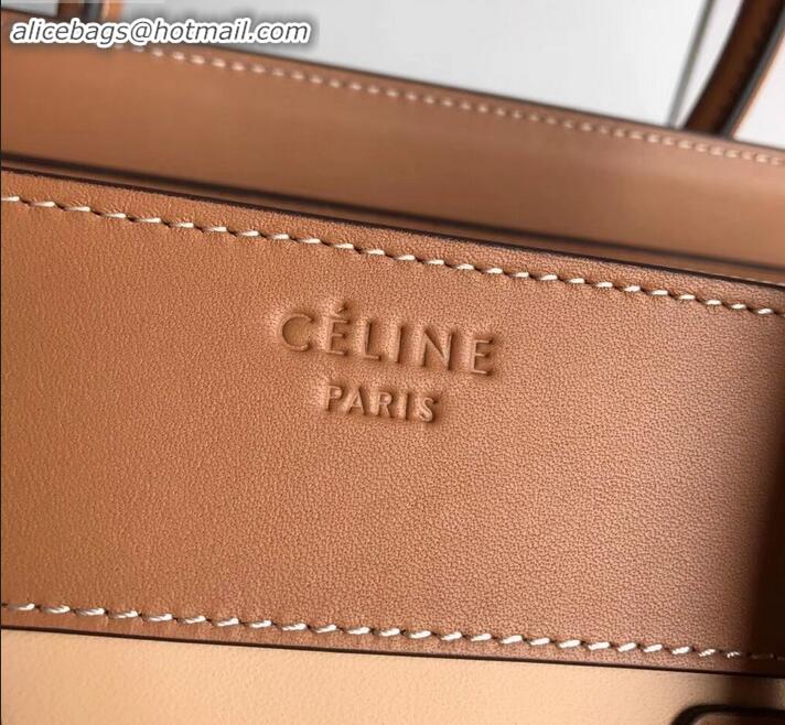 Good Looking Celine Micro Luggage Bag in Original Smooth Calfskin Khaki/Apricot/Baby Blue C090904