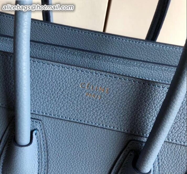 Purchase Celine Micro Luggage Bag in Original Drummed Calfskin Denim Blue C090904