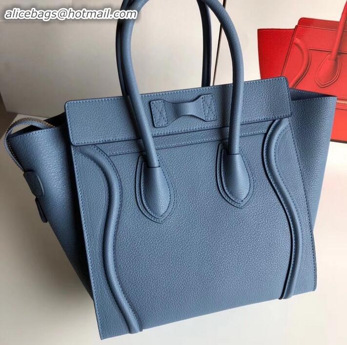 Purchase Celine Micro Luggage Bag in Original Drummed Calfskin Denim Blue C090904