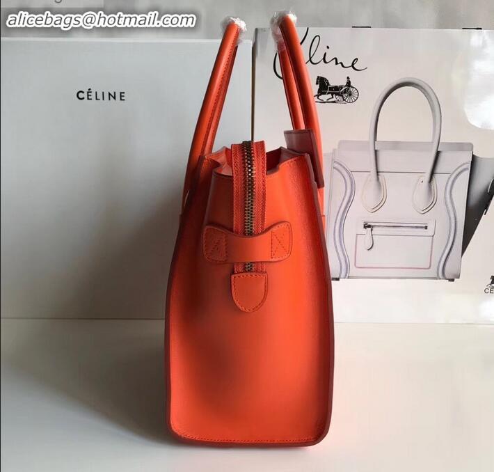 New Product Celine Micro Luggage Bag in Original Smooth Calfskin Orange C090904