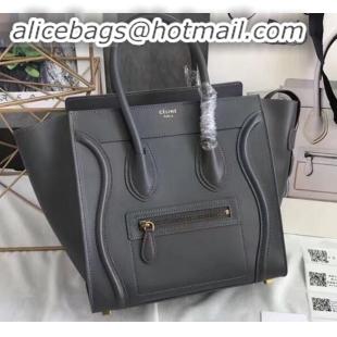 Best Quality Celine Micro Luggage Bag in Original Smooth Calfskin Gray C090904