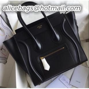 Hot Style Celine Micro Luggage Bag in Original Smooth Calfskin Black C090905