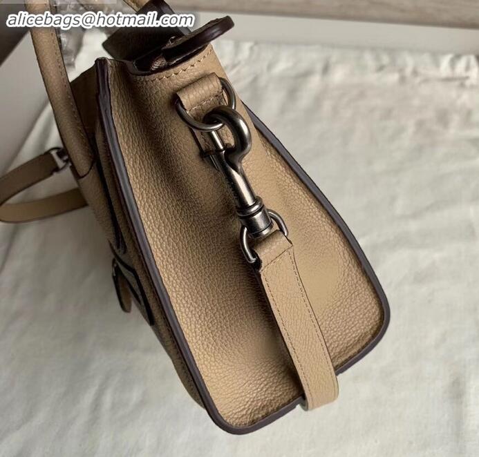 Most Popular Celine Nano Luggage Bag in Original Drummed Calfskin Beige with Removable Shoulder Strap C090906