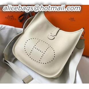 Sumptuous Hermes Togo Leather Evelyne III PM Bag H091401 creamy