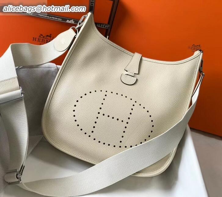 Sumptuous Hermes Togo Leather Evelyne III PM Bag H091401 creamy