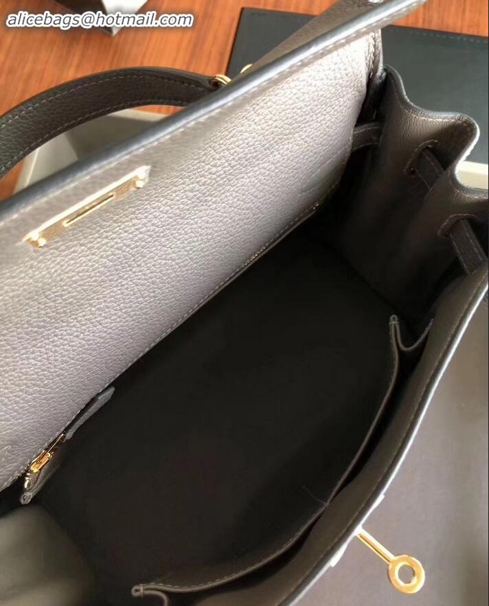 Well Crafted Hermes Kelly 28cm Bag In Original togo Leather With Gold/Silver Hardware vert gris H091405