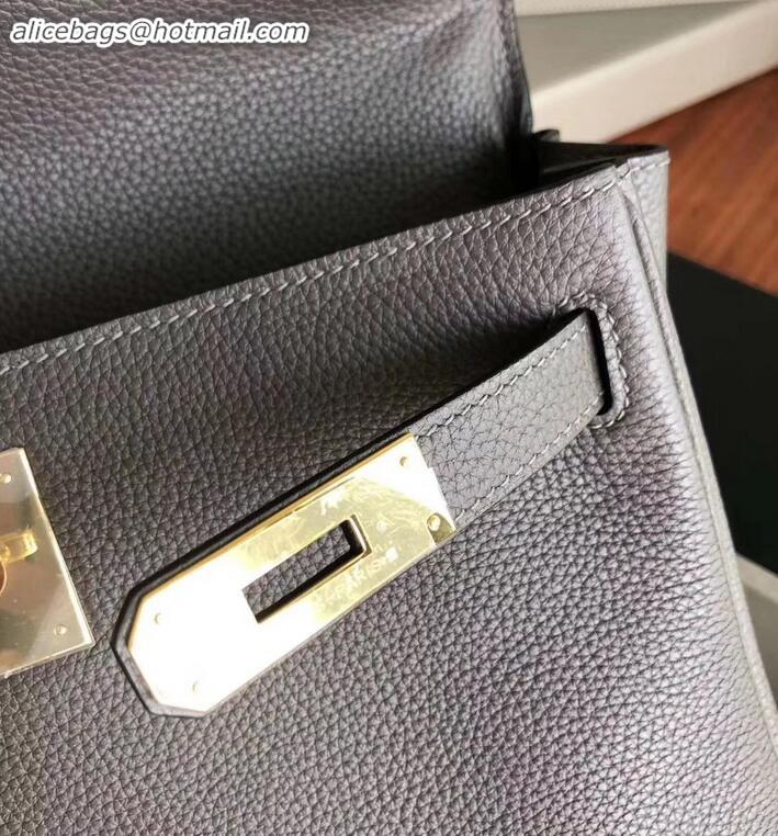 Well Crafted Hermes Kelly 28cm Bag In Original togo Leather With Gold/Silver Hardware vert gris H091405