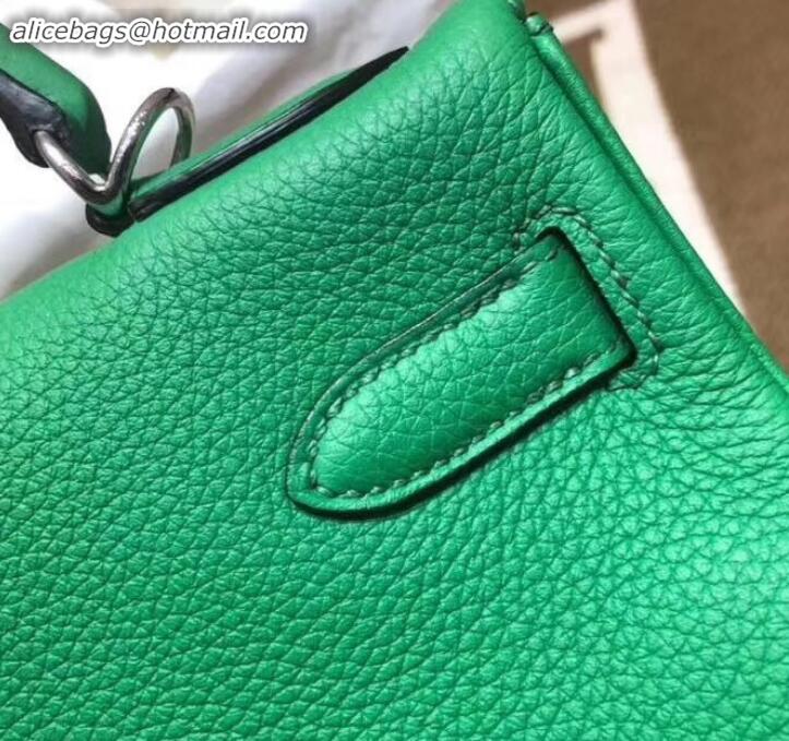 Classic Practical Hermes Kelly 28cm Bag In Original togo Leather With Gold/Silver Hardware bamboo green H091405