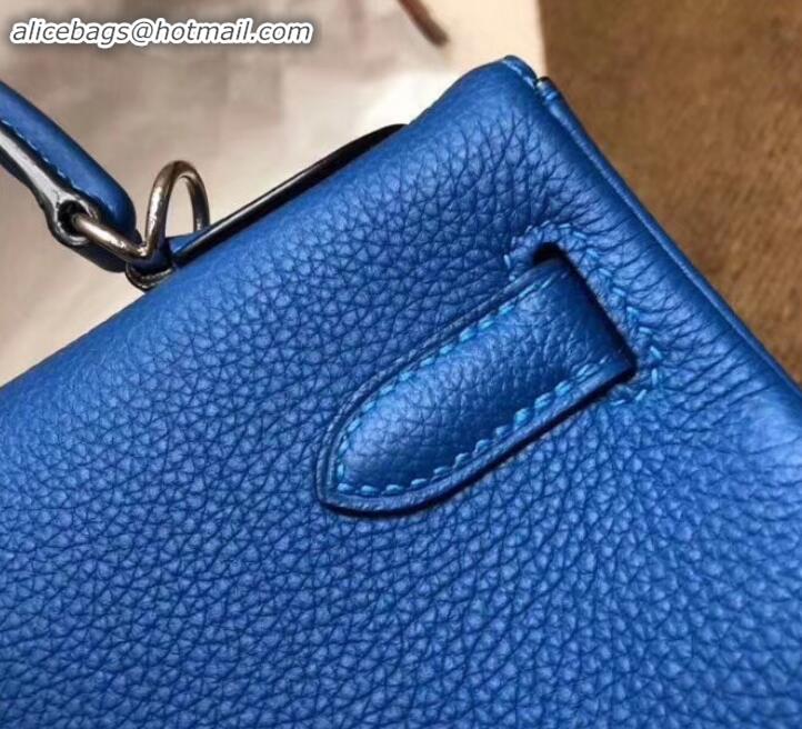 Affordable Price Hermes Kelly 28cm Bag In Original togo Leather With Gold/Silver Hardware cobalt blue H091405