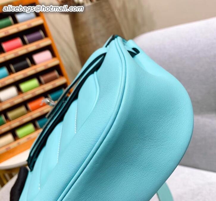 Low Price Hermes berline 20 bag in original swift leather Macaron blue H091406