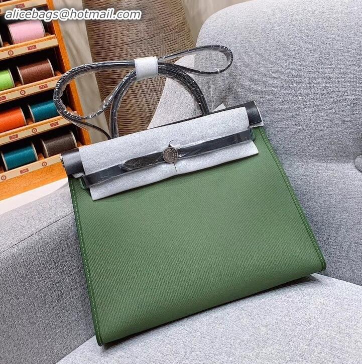 Low Price Hermes Herbag Zip 31 Bag in Original Quality Black/Green H091410