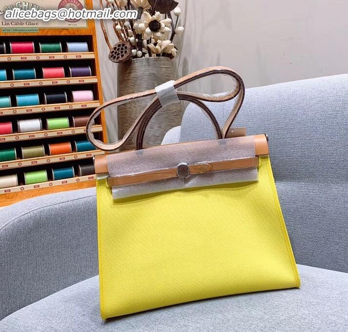 Discounts Hermes Herbag Zip 31 Bag in Original Quality Khaki/Yellow H091410