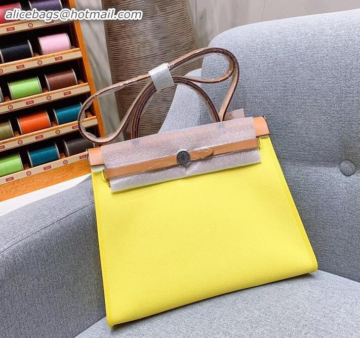 Discounts Hermes Herbag Zip 31 Bag in Original Quality Khaki/Yellow H091410