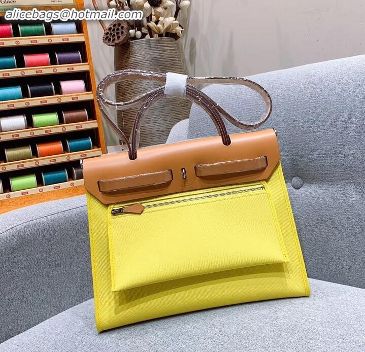 Discounts Hermes Herbag Zip 31 Bag in Original Quality Khaki/Yellow H091410