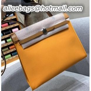 Pretty Style Hermes Herbag Zip 31 Bag in Original Quality Khaki/Turmeric Yellow H091410