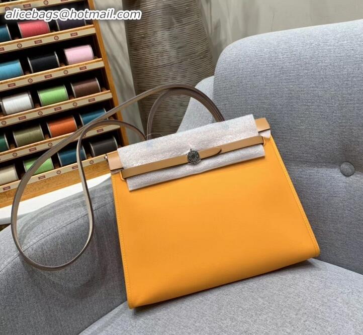 Pretty Style Hermes Herbag Zip 31 Bag in Original Quality Khaki/Turmeric Yellow H091410