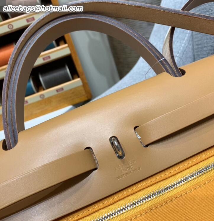 Pretty Style Hermes Herbag Zip 31 Bag in Original Quality Khaki/Turmeric Yellow H091410