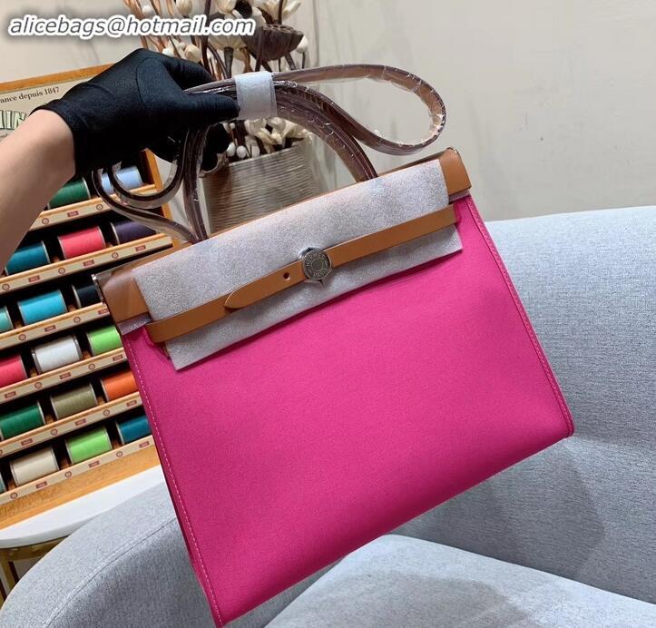 Fashion Hermes Herbag Zip 31 Bag in Original Quality brown/fuchsia H091410