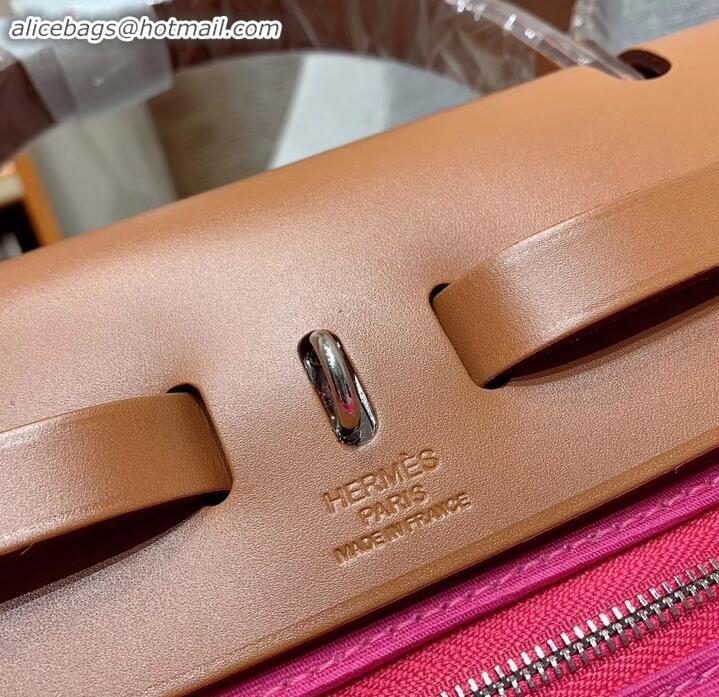 Fashion Hermes Herbag Zip 31 Bag in Original Quality brown/fuchsia H091410