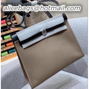 Classic Hermes Herbag Zip 31 Bag in Original Quality Black/Camel H091410