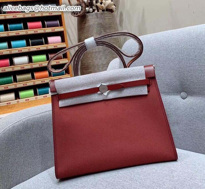 Luxury Hermes Herbag Zip 31 Bag in Original Quality Red H091410