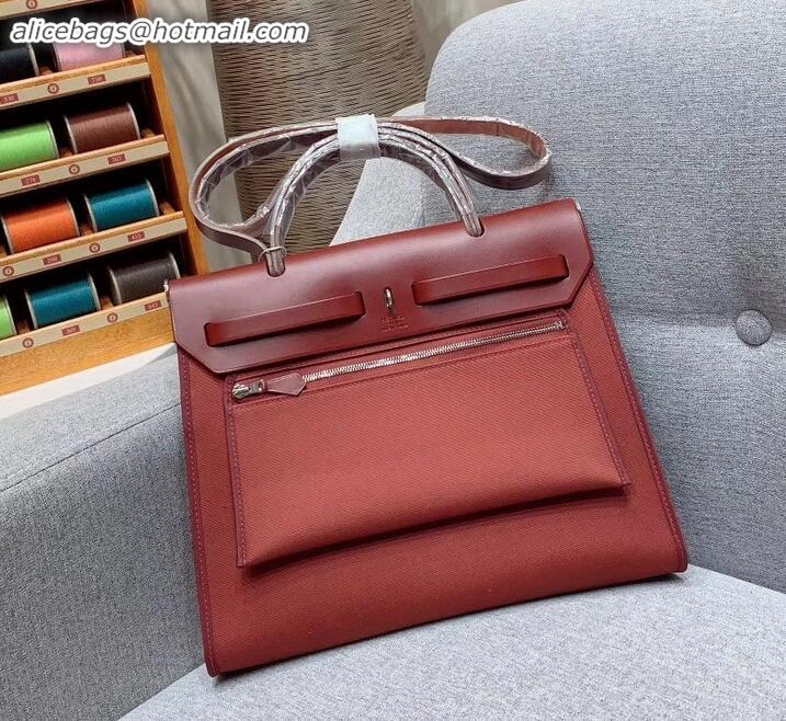 Luxury Hermes Herbag Zip 31 Bag in Original Quality Red H091410