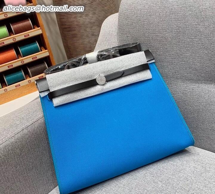 Grade Hermes Herbag Zip 31 Bag in Original Quality Black/Blue H091410