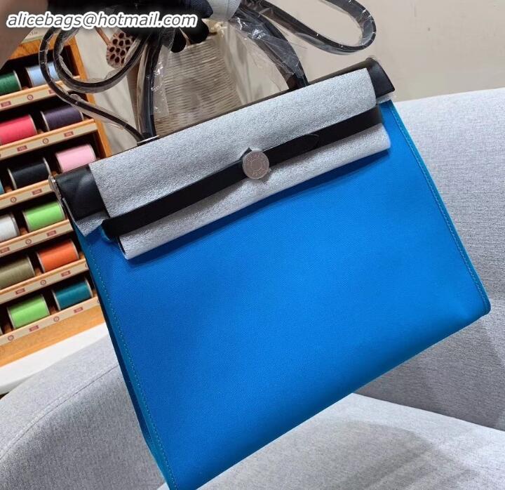 Grade Hermes Herbag Zip 31 Bag in Original Quality Black/Blue H091410