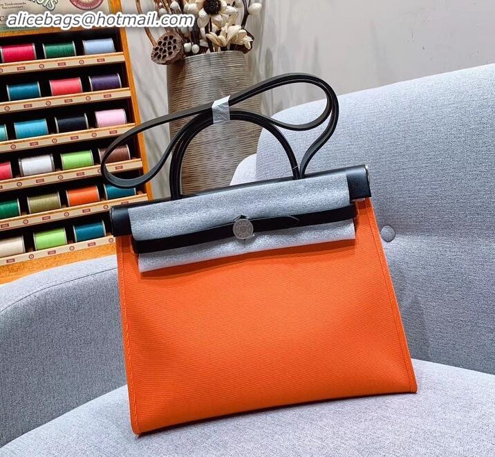 Unique Style Hermes Herbag Zip 31 Bag in Original Quality Black/Orange H091410