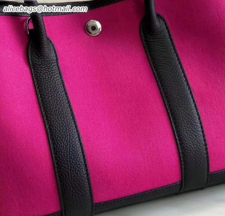 Low Cost Hermes Canvas Garden Party 36 Bag Fuchsia H091412