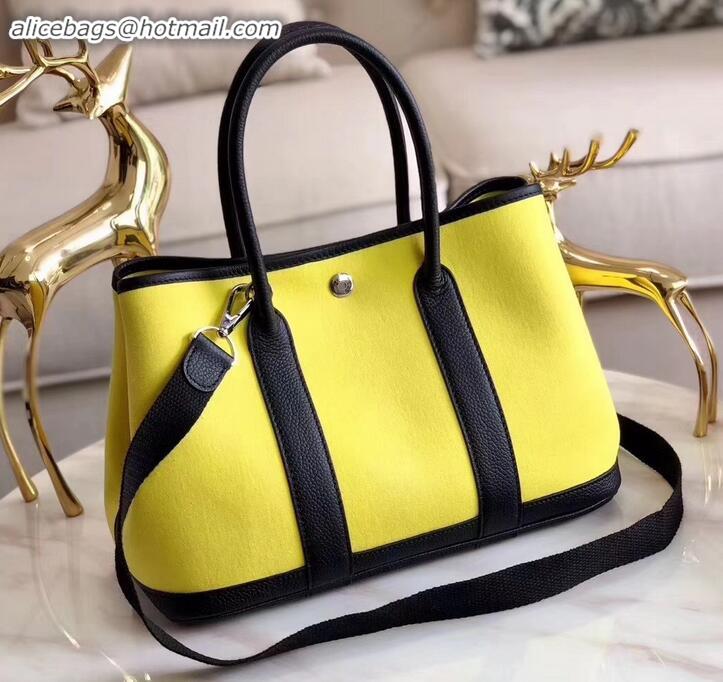 Grade Quality Hermes Canvas Garden Party 30 Bag Yellow H091411