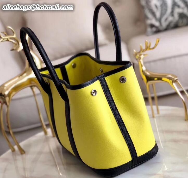 Grade Quality Hermes Canvas Garden Party 30 Bag Yellow H091411