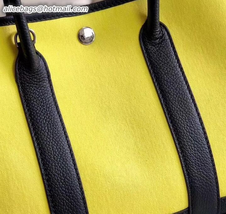 Grade Quality Hermes Canvas Garden Party 30 Bag Yellow H091411