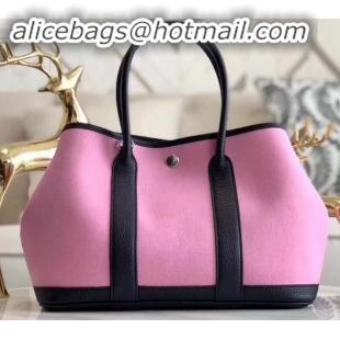 Good Quality Hermes Canvas Garden Party 30 Bag Pink H091411