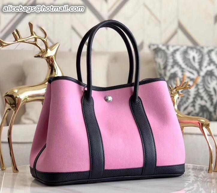 Good Quality Hermes Canvas Garden Party 30 Bag Pink H091411