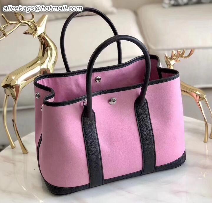 Good Quality Hermes Canvas Garden Party 30 Bag Pink H091411