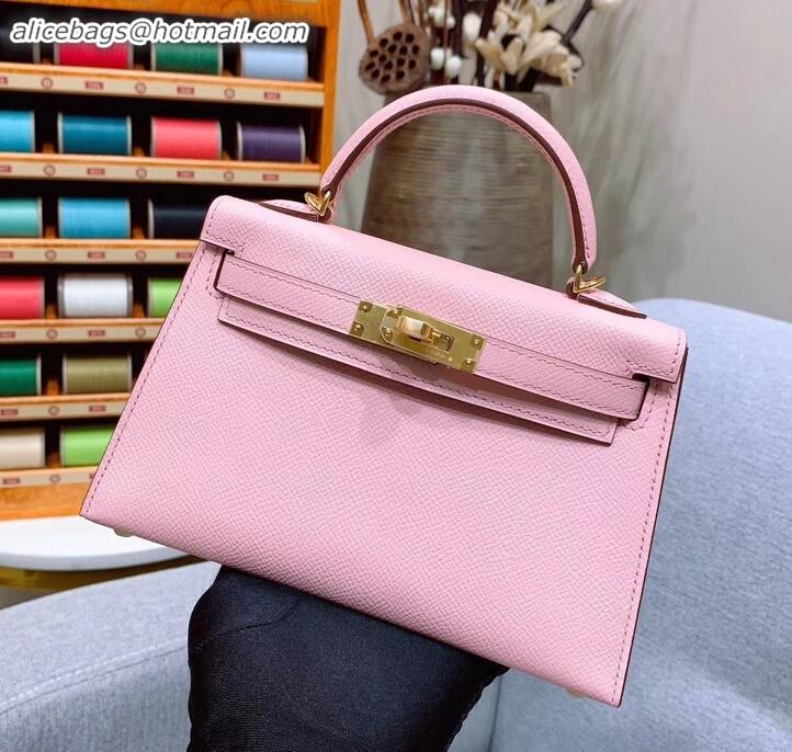 Trendy Design Hermes Mini Kelly II Bag in Original Chevre Leather H091413 Pink