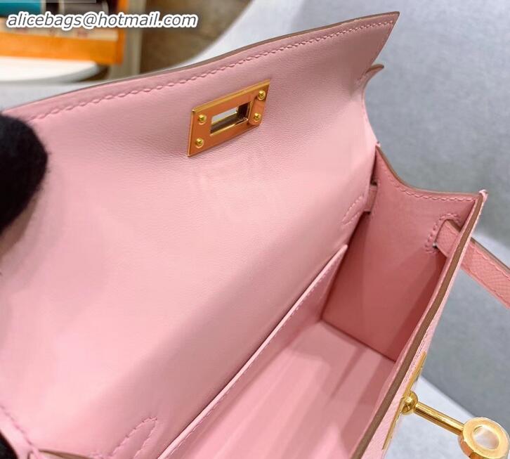 Trendy Design Hermes Mini Kelly II Bag in Original Chevre Leather H091413 Pink