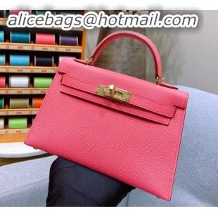 Best Product Hermes Mini Kelly II Bag in Original Epsom Leather H091413 Peach Red