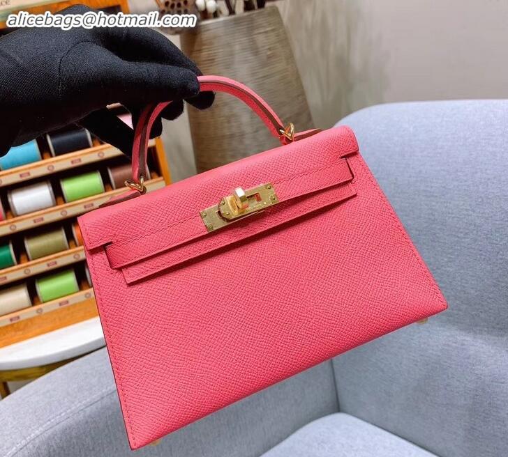 Best Product Hermes Mini Kelly II Bag in Original Epsom Leather H091413 Peach Red