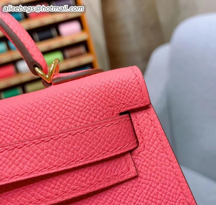 Best Product Hermes Mini Kelly II Bag in Original Epsom Leather H091413 Peach Red