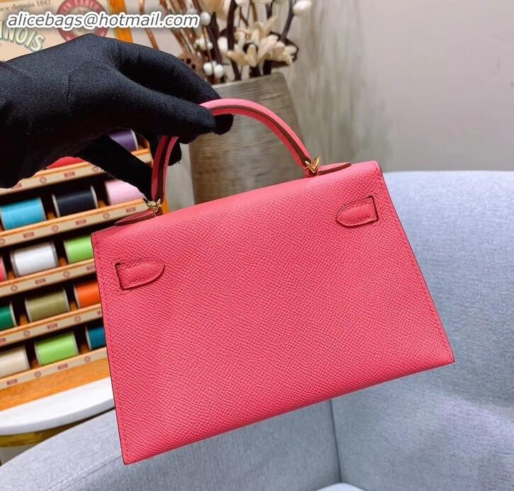 Best Product Hermes Mini Kelly II Bag in Original Epsom Leather H091413 Peach Red